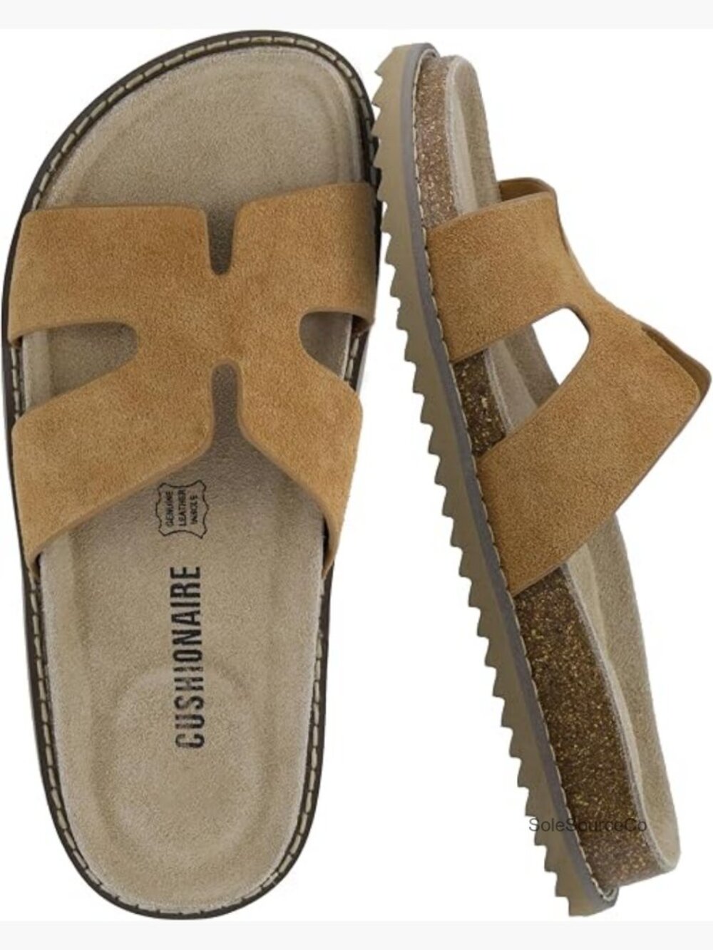Leather Cutout Slide Sandals - Comfort Summer Shoes
